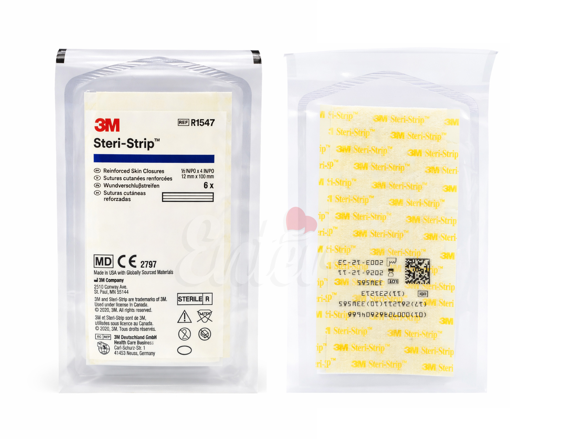 3M Steri-Strip Reinforced Skin Closures R1547,شرائح ستيري سترِب المعقمة لإغلاق الجروح (3M) رقم R1547