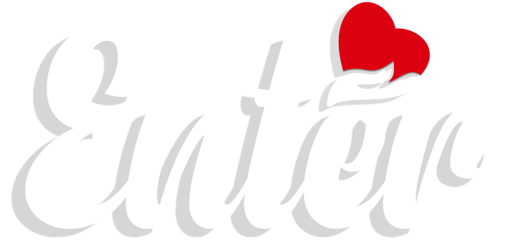 Text graphic featuring the word 'Entér' in a stylized white font, with a red heart symbol above the letter 'e'.