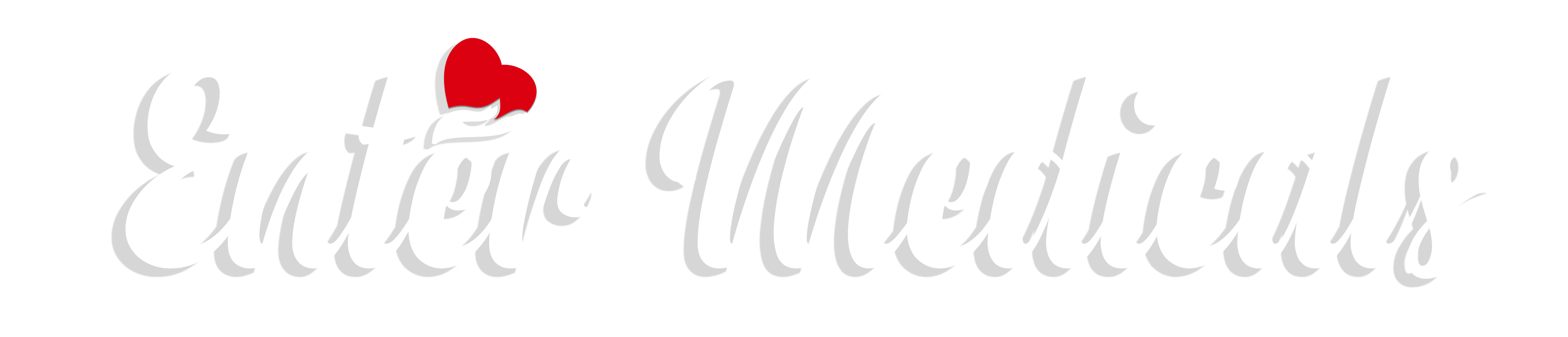 Logo of Enter Medicals featuring the name in elegant white script with a red heart accent.
