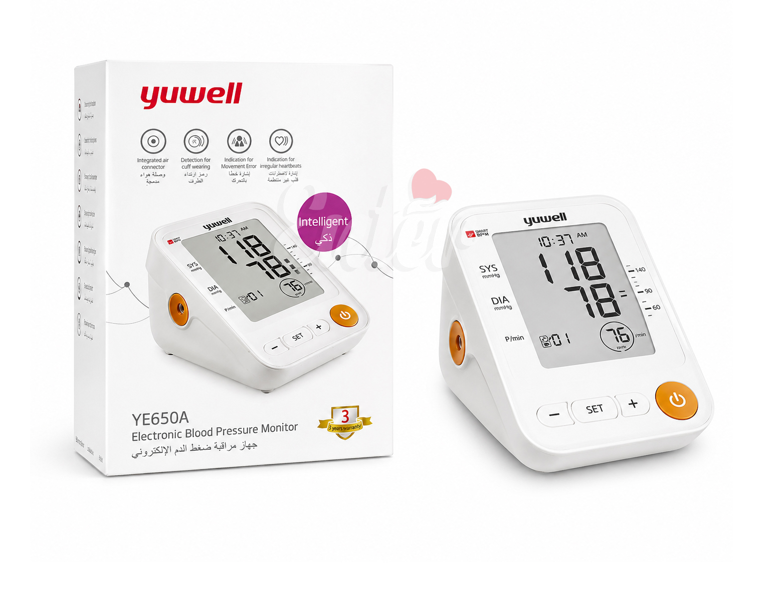Yuwell YE650A Electronic Blood Pressure Monitor, جهاز قياس ضغط يوويل YE650A إلكتروني, جهاز قياس ضغط الدم يوويل الاصلي