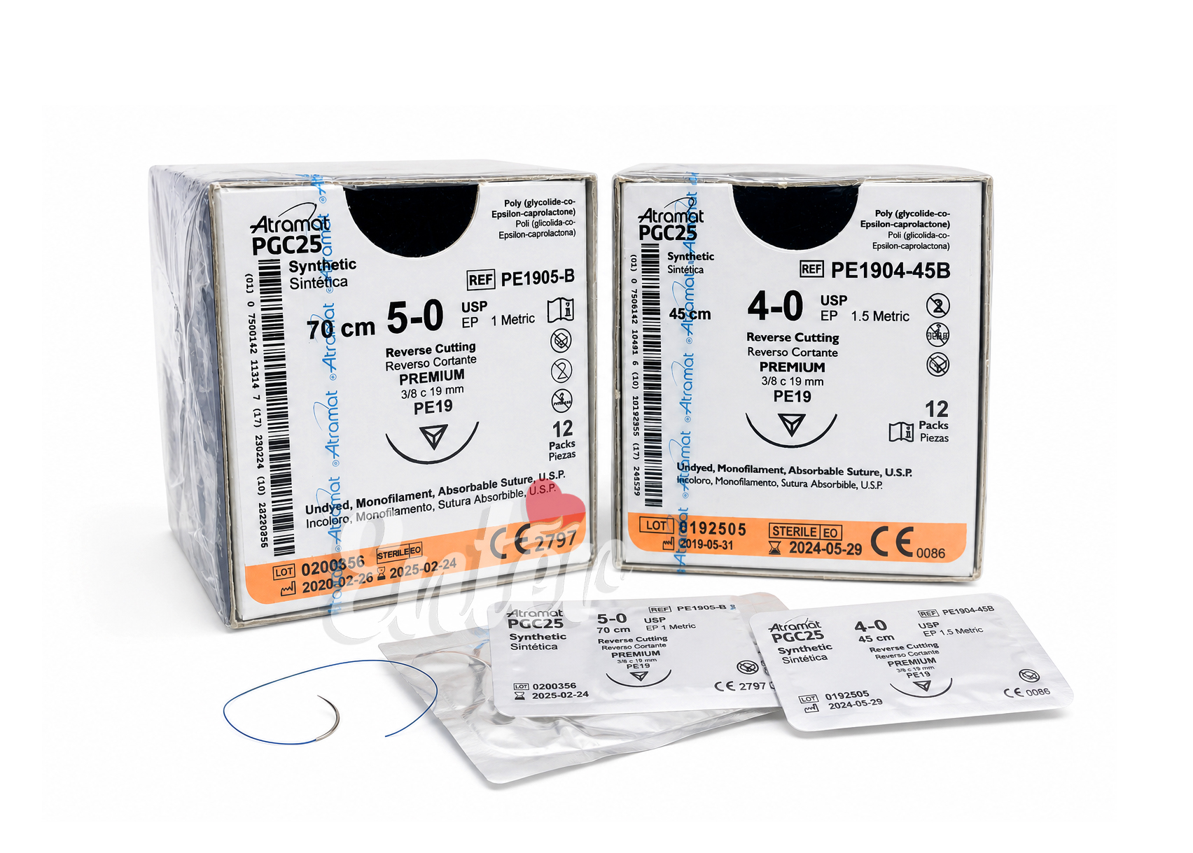 Atramat PGC25 Synthetic Absorbable Sutures – Reverse Cutting Needle (USP 4-0 & 5-0) Mexico,خيوط أترامات PGC25 الجراحية الاصطناعية القابلة للامتصاص – إبرة قطع عكسي (USP ‎4-0 و‎5-0)