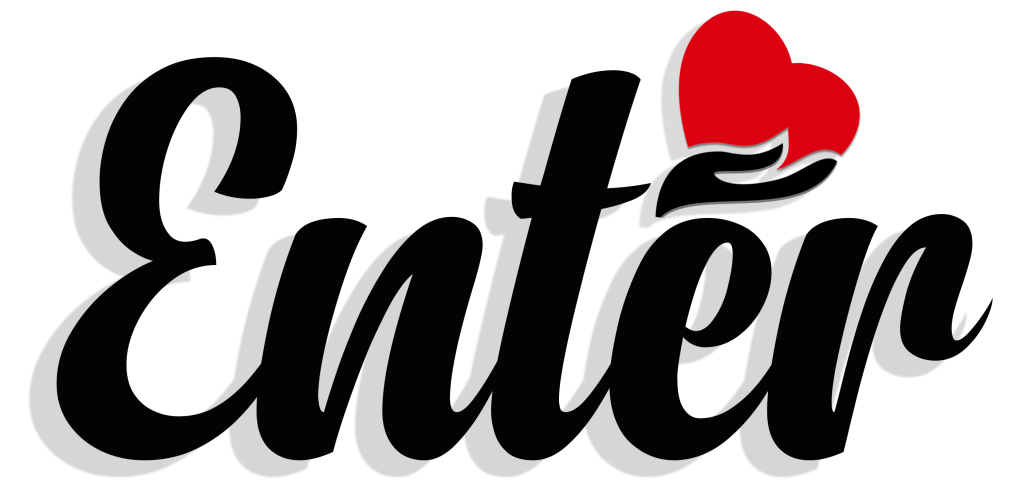 Stylized text displaying the word 'Enter' with a red heart accent.