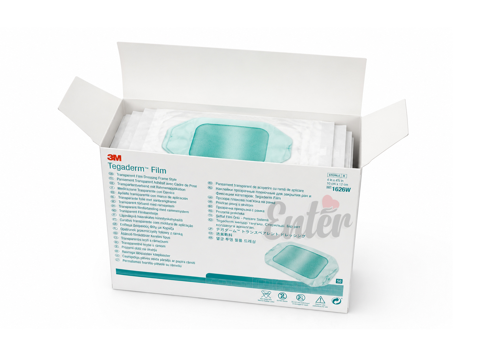 3M Tegaderm Film Transparent Dressing (1626W) (10 x 12 cm / 4 x 4¾ in),بلاستر تيجاديرم 10×12سم,تيجاديرم بلاستر شفاف مضاد للماء 10×12 1626W ,نيكسيـر تِـجاديرم ضمادة شفافة