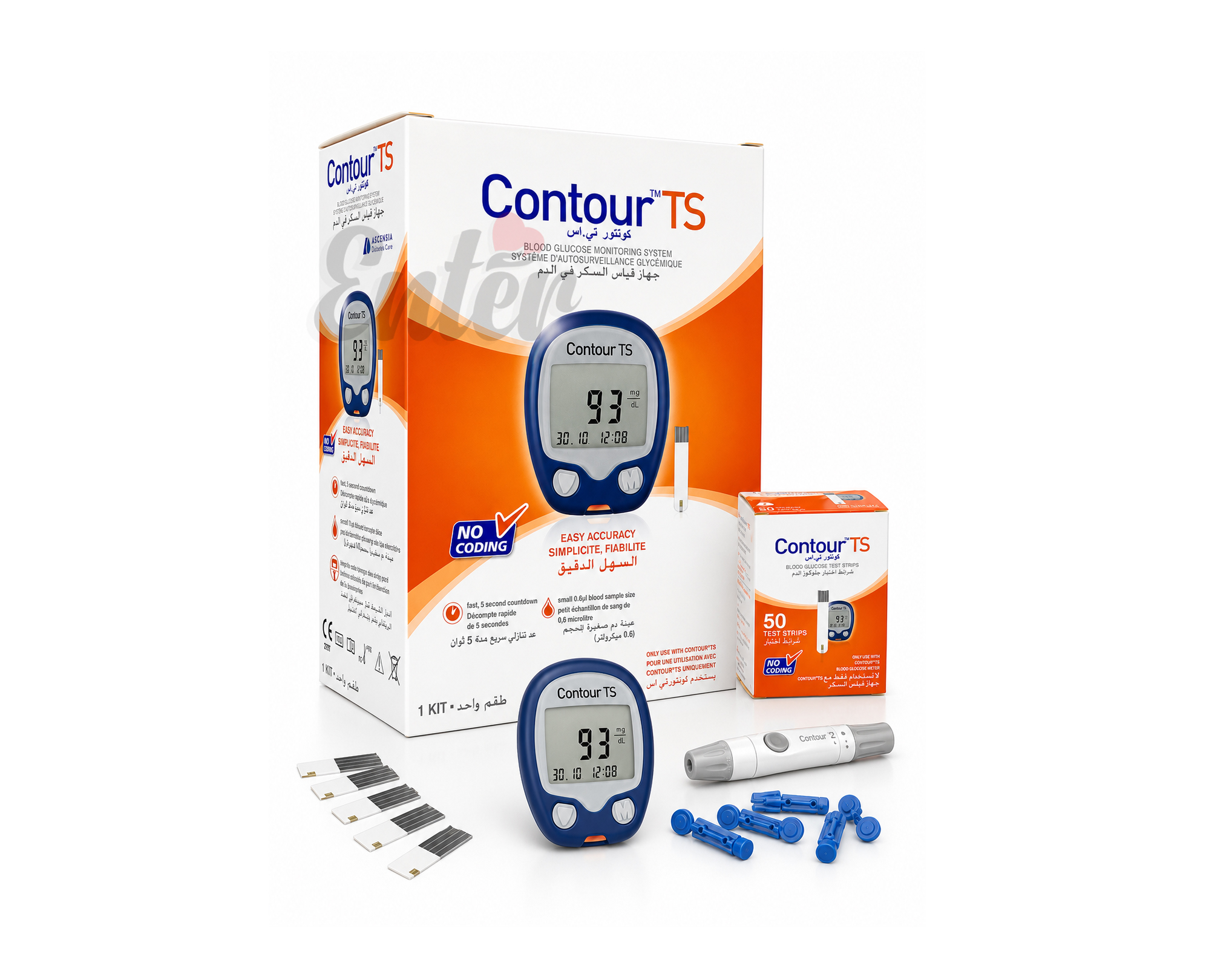 CONTOUR TS BLOOD GLUCOSE MONITORING SYSTEM,كونتور تي اس جهاز قياس السكر في الدم,كونتور تي إس السعودية