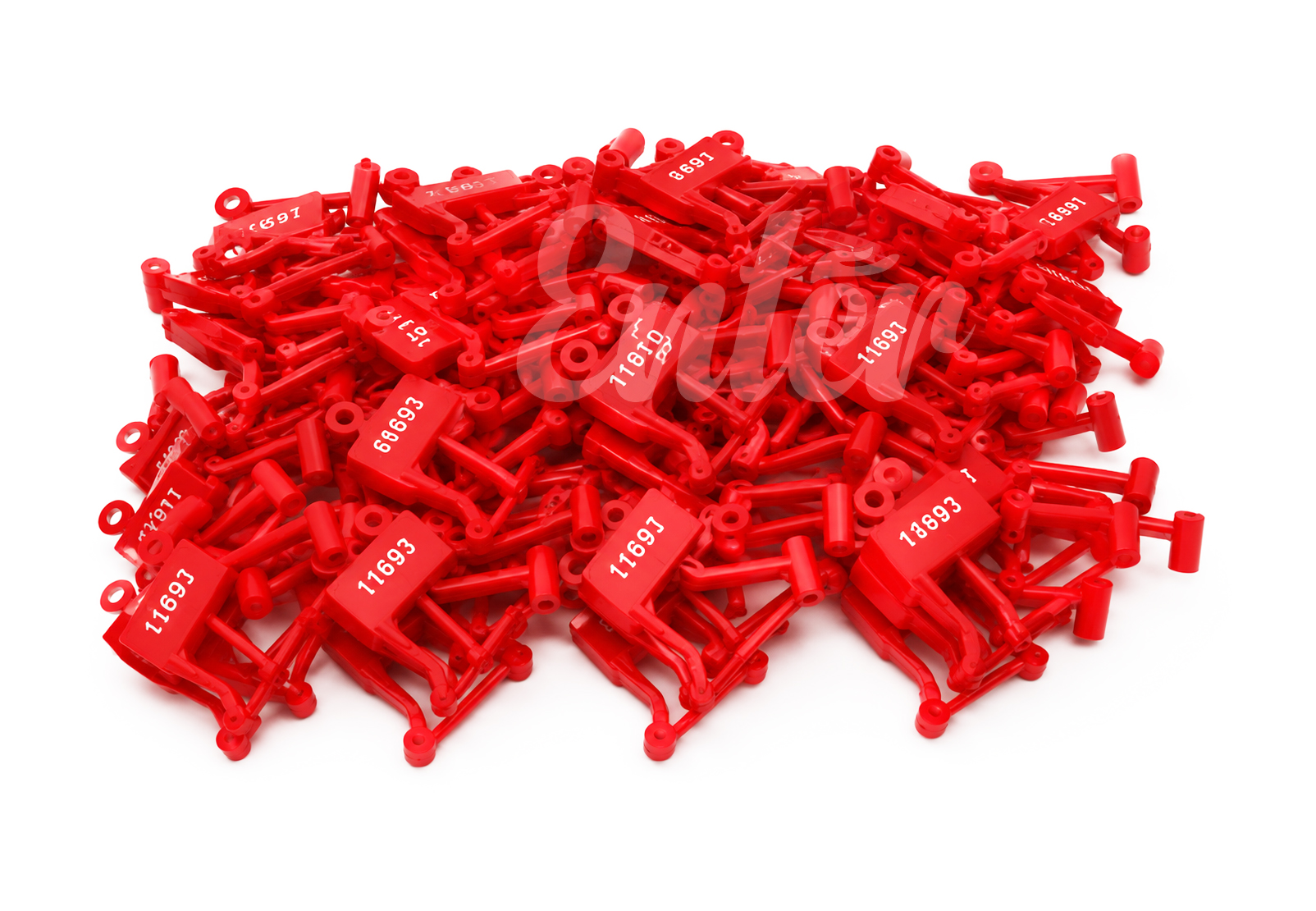 Crash Cart Lock Tag, red plastic security seals/tamper-evident locking tags,قفل عربة الطوارئ – أختام أمان بلاستيكية حمراء مقاومة للعبث,Crash Cart Lock 100pcs – قفل بلاستك للكراش كار