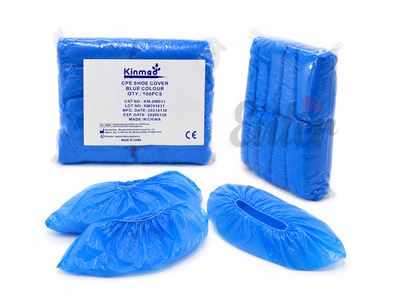 Kinmed Disposable CPE Shoe Covers – Blue Pkt/100,أغطية أحذية كينميد CPE للاستخدام مرة واحدة – أزرق (عبوة 100 قطعة)