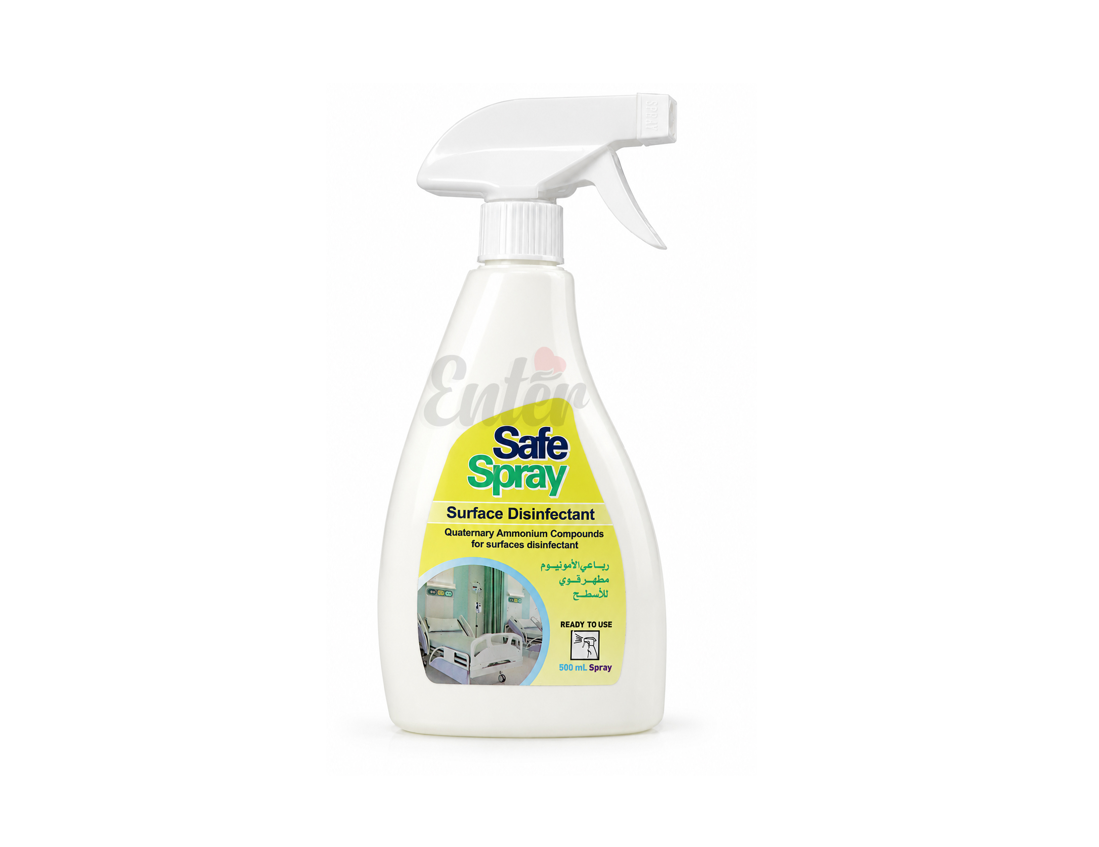 Safe Spray Quaternary Ammonium Surface Disinfectant 500ml,بخاخ سيف سبراي المطهر للأسطح – مركبات الأمونيوم الرباعية 500 مل,مطهر الأسطح سيف سبراي (أمونيوم رباعي) – عبوة 500 مل,بخاخ تطهير الأسطح سيف سبراي 500 مل – تركيبة الأمونيوم الرباعية