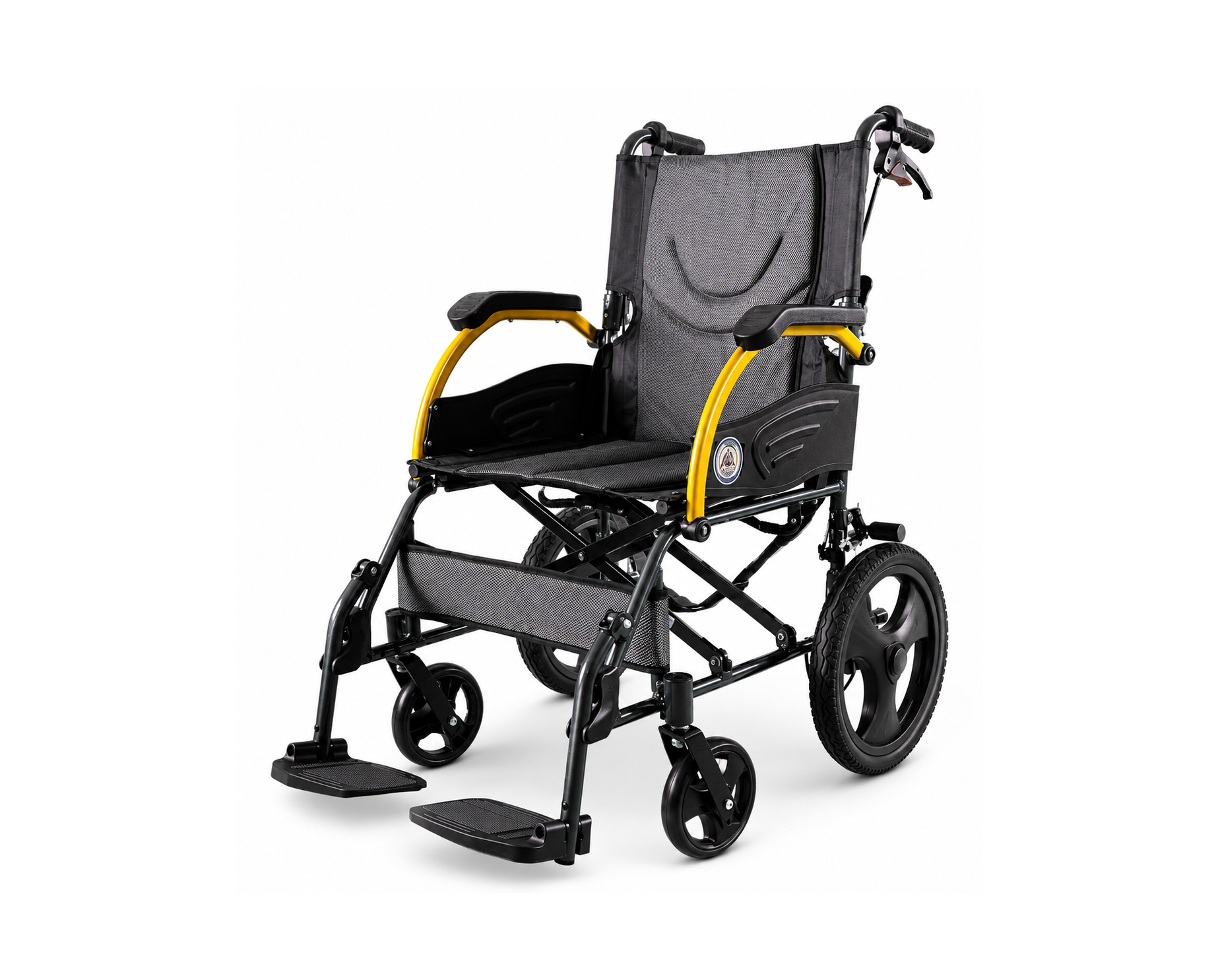 Aluminium Mobility Wheelchair with Foldable Back,كرسي تنقل المونيوم ظهر ينطوي 45 سم