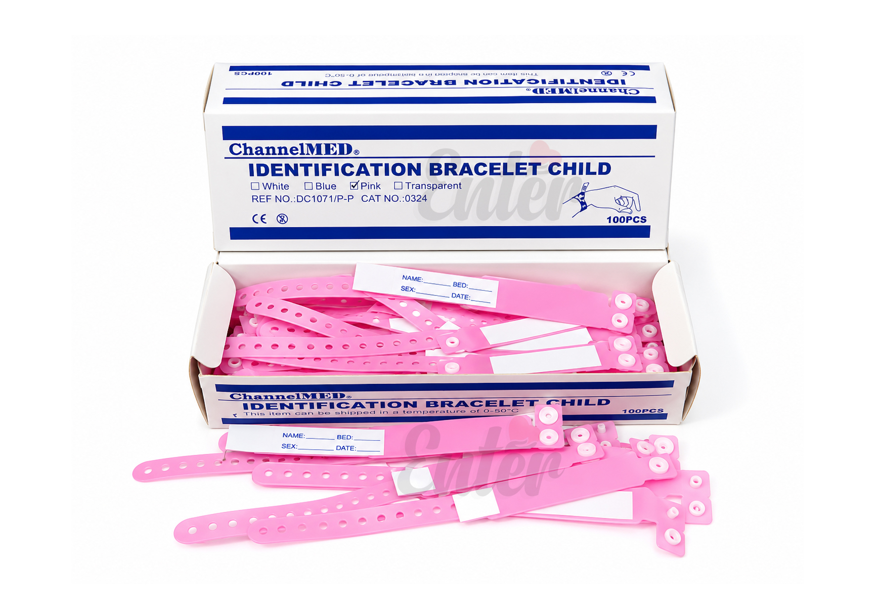 ChannelMED Child Identification Bracelet (Pink),سوار تعريف هوية الأطفال – وردي | ChannelMED,سوار تعريف هوية طفل المستشفى – وردي | ChannelMED