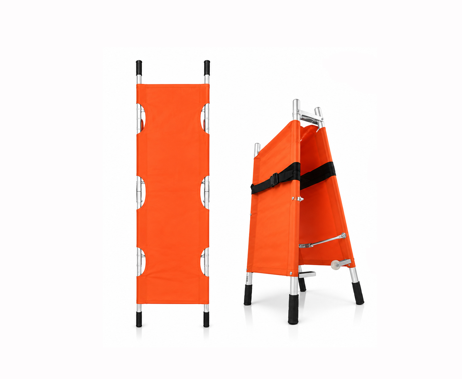 Foldable Aluminum Emergency Rescue Stretcher,نقالة قابلة للطي من سبائك الالومنيوم لسيارات الاسعاف، نقالة درج الانقاذ في حالات الطوارئ، للاماكن الرياضية بالمستشفيات، نقالة ناعمة، لاخلاء النقل,نقالة اسعاف تنطوي طول وعرض المونيوم برتقالي