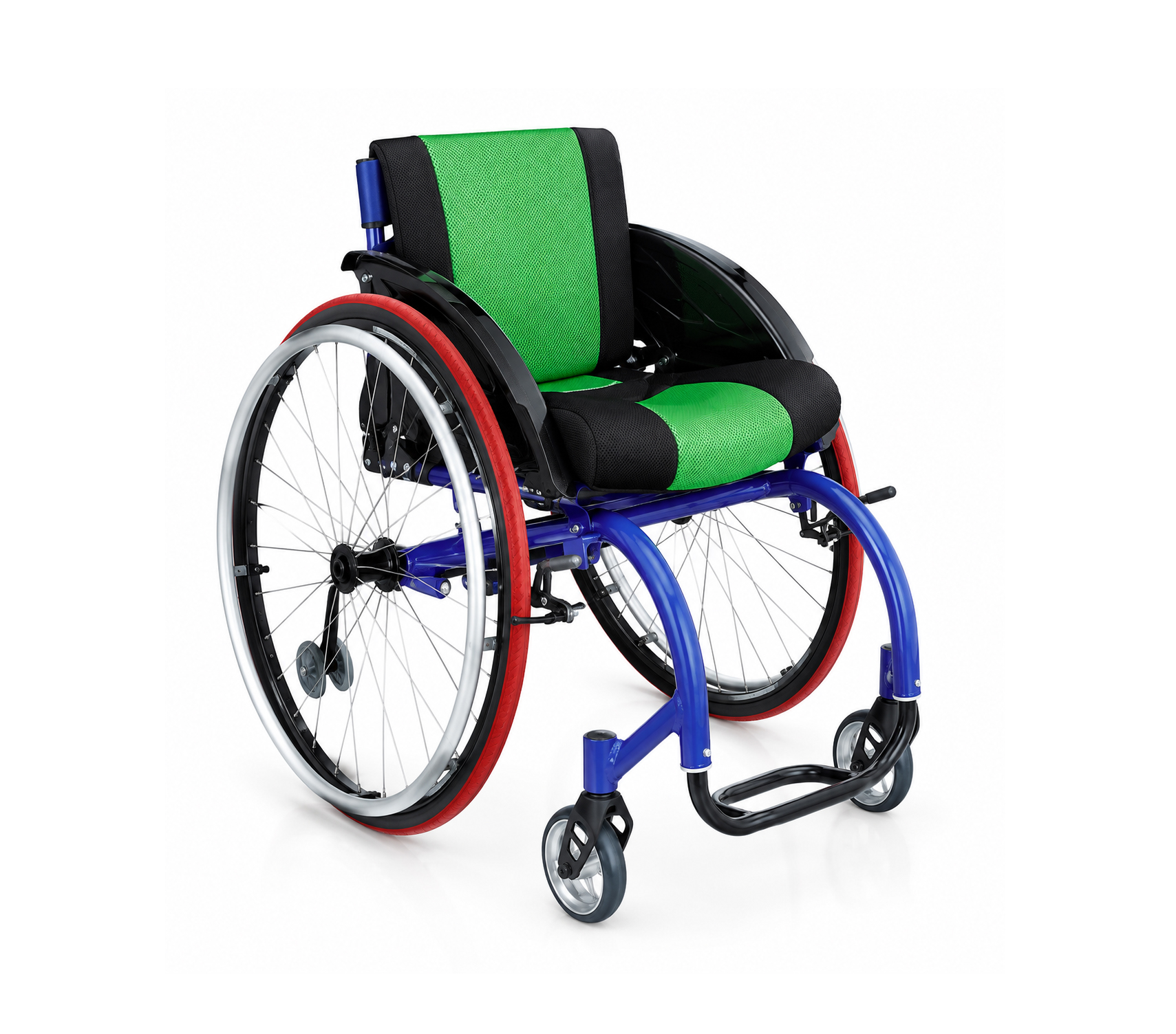 KY778_A_38 Aluminum Sports Wheelchair – Lightweight Manual Sports Wheelchair,كرسي Ky778,كراسي ذوي احتياجات خاصة يدوي,كرسي متحرك خفيف الوزن + شيت الميموري فوم هدية