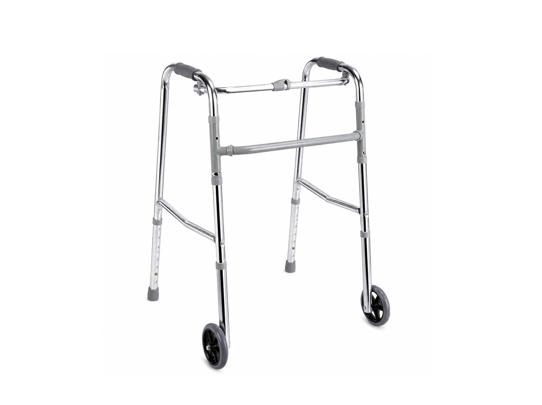 KY912L-5 Folding Aluminum Walker with Front Wheels,مشاية طبية ألمنيوم قابلة للطي بعجلتين أماميتين