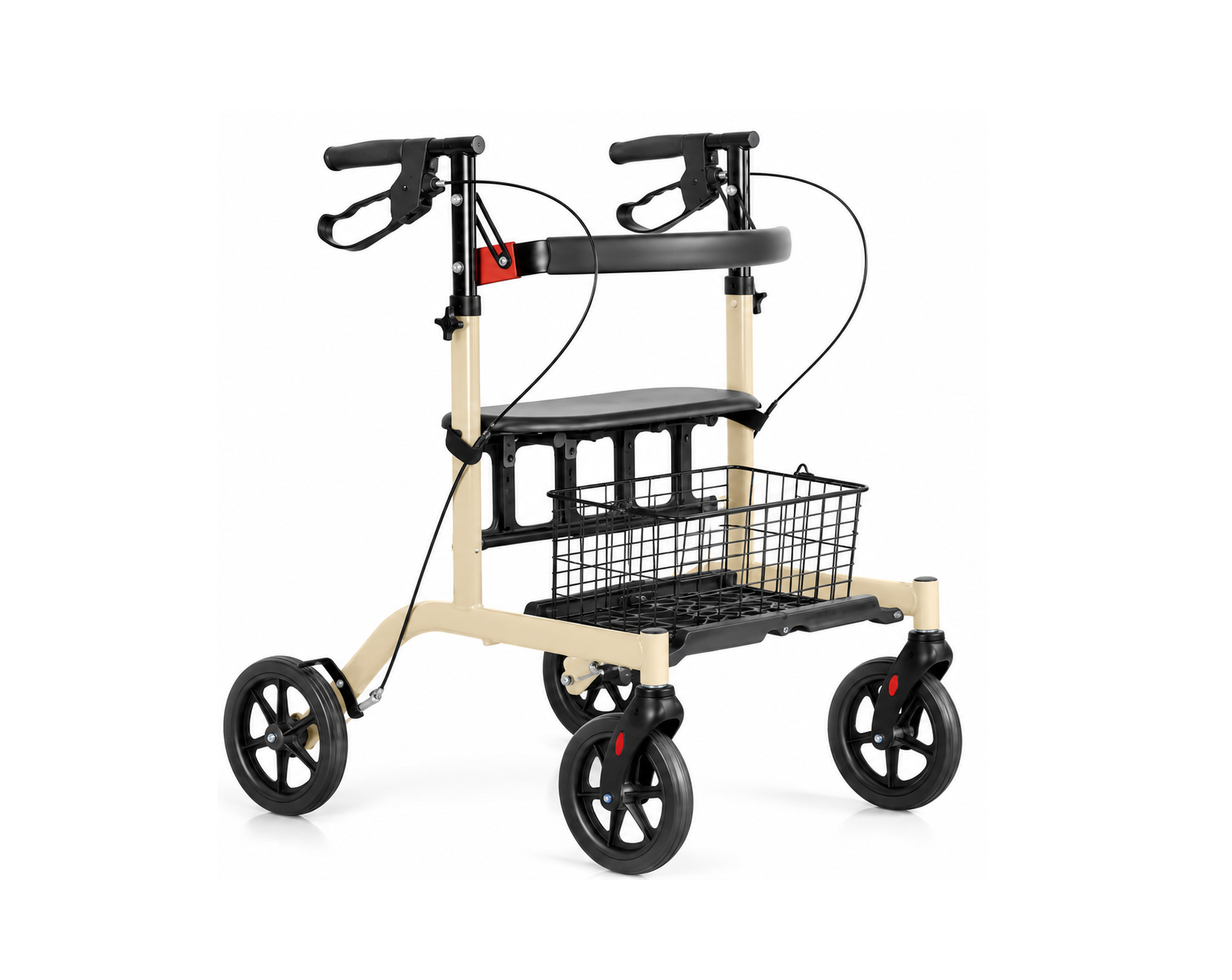KY9149L-A Premium Aluminum Rollator Walker,مشاية روليتور ألمنيوم فاخرة KY9149L-A,مشاية تسوق مع سلة بكفرات