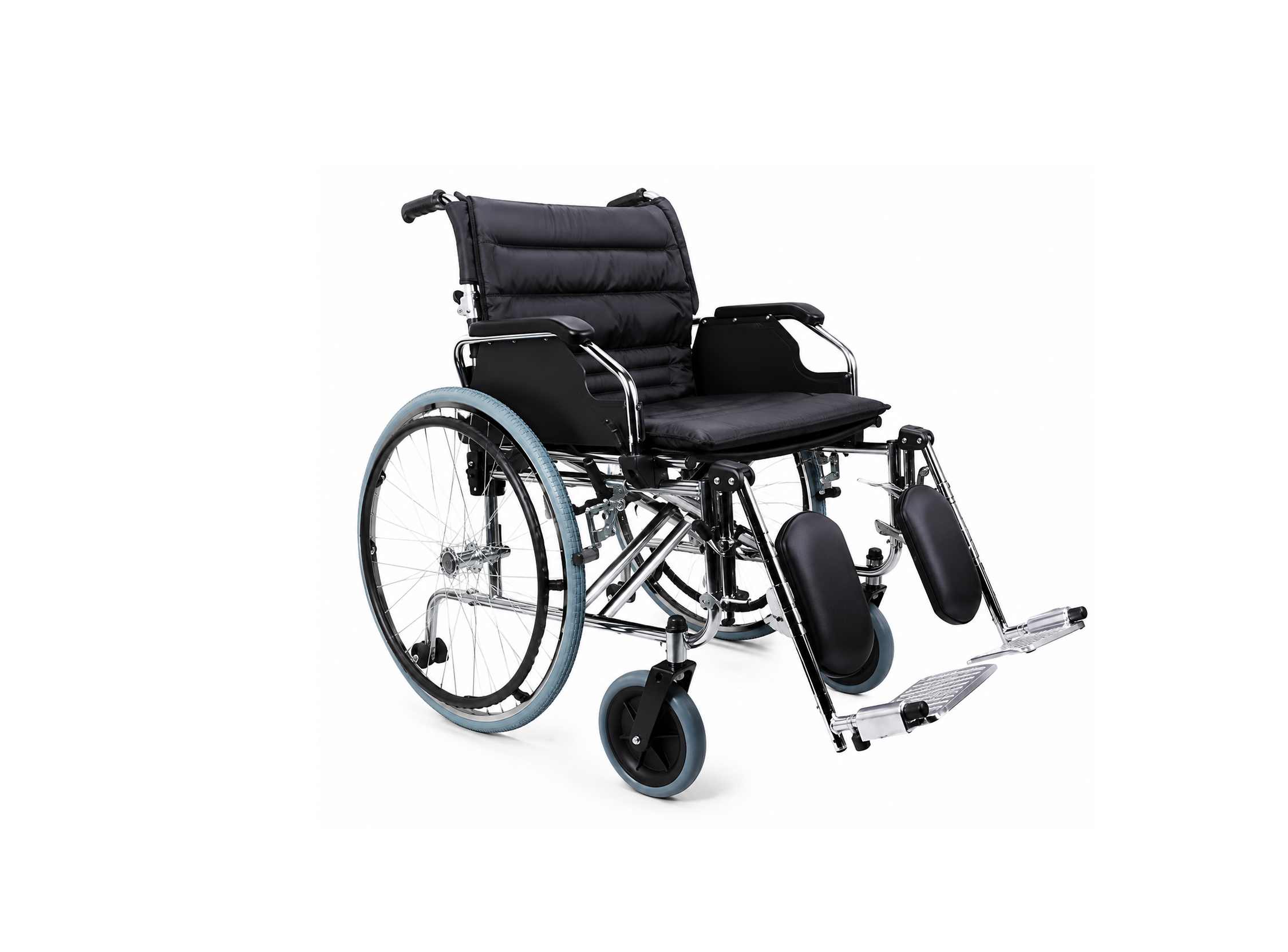 KY951AC-56 Heavy Duty Padded Double-Support Wide Manual Wheelchair (22 Inch),كرسي دبل اكس مبطن 55 سم كيانج,كيانج كرسي دبل اكس مبطن 55 سم