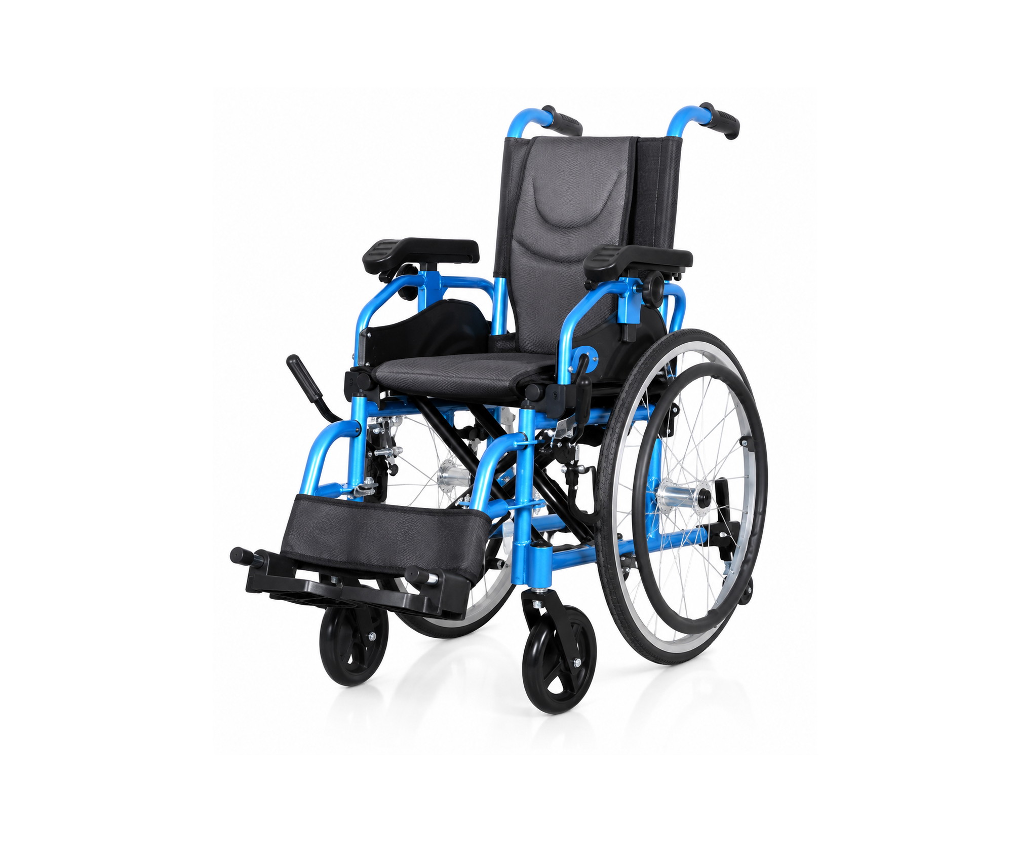 KY980LQ-30 Lightweight Aluminium Manual Wheelchair,كرسي اطفال الومنيوم مقاس 14,كرسي طبي متحرك بي كير KY980LQ مقاس 35سم خفيف قابل للطي