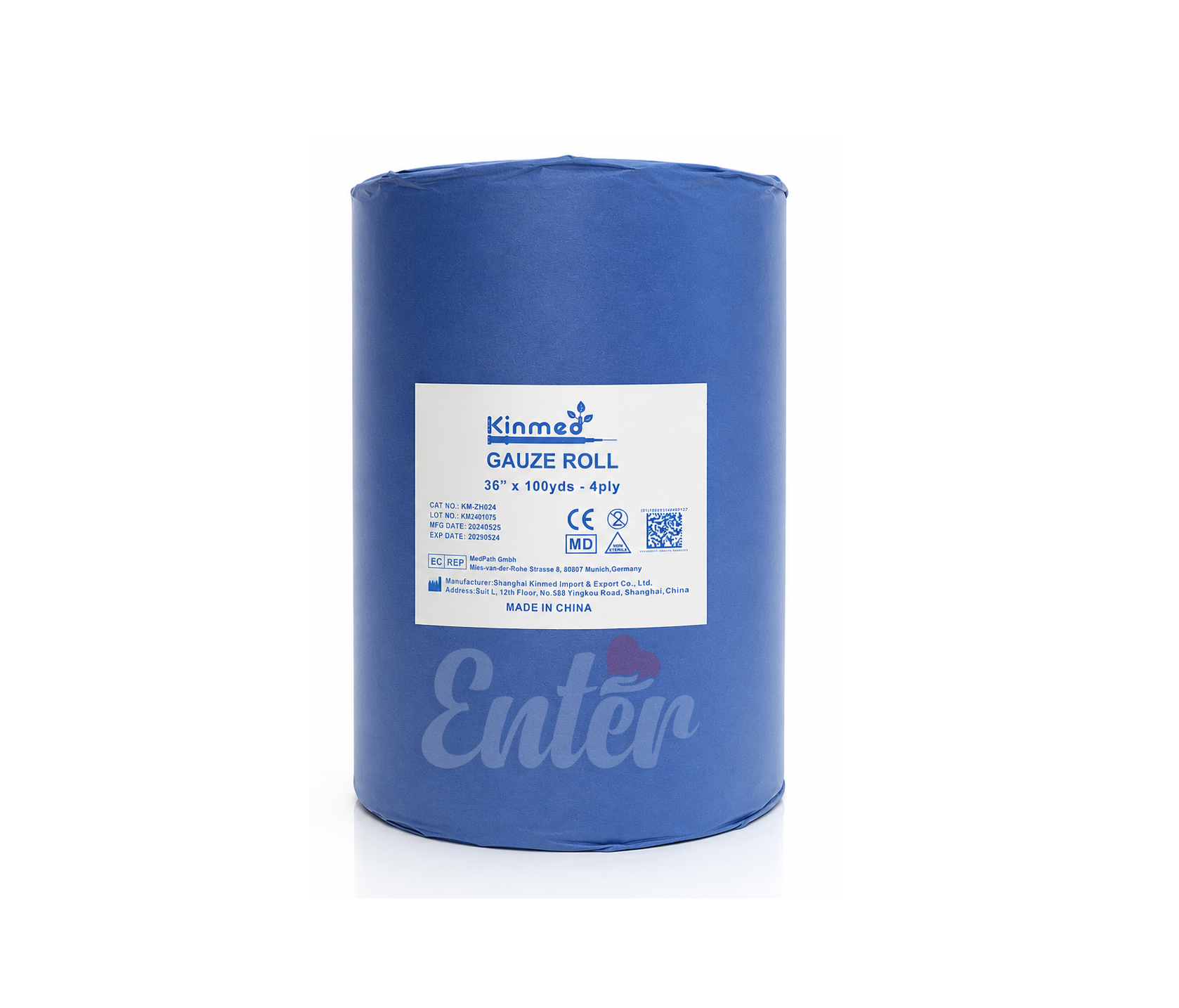Kinmed Gauze Roll 36″ x 100 Yards – 4 Ply,لفة شاش Kinmed مقاس 36 بوصة × ,100, ياردة – 4 طبقاترول شاش طبي,رول شاش كينميد