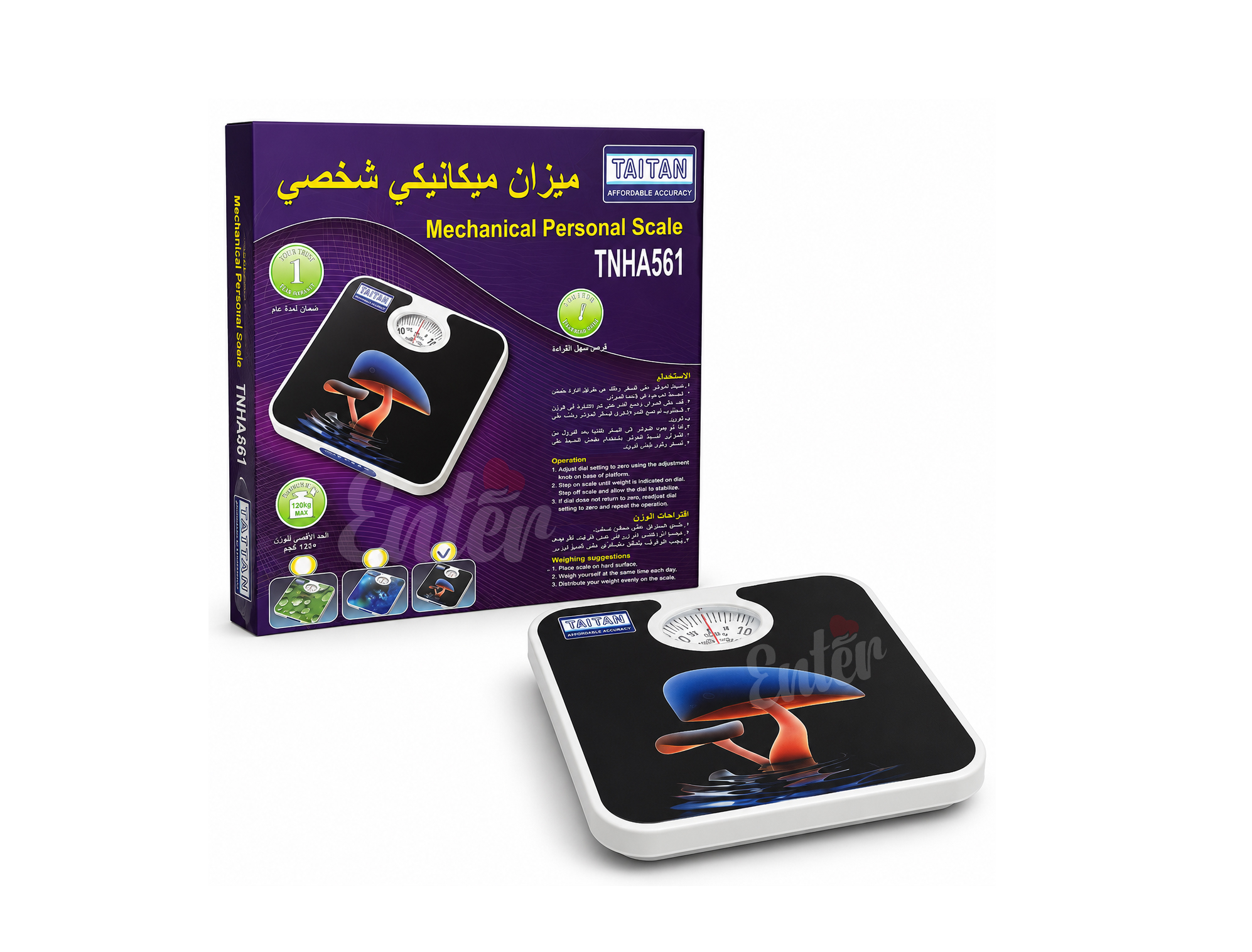 TAITAN Mechanical Personal Scale – TNHA561,ميزان تايتان الشخصي الميكانيكي TNHA561,ميزان تايتان الشخصي الميكانيكي TNHA561 – دقة عالية وسهولة استخدام يومية