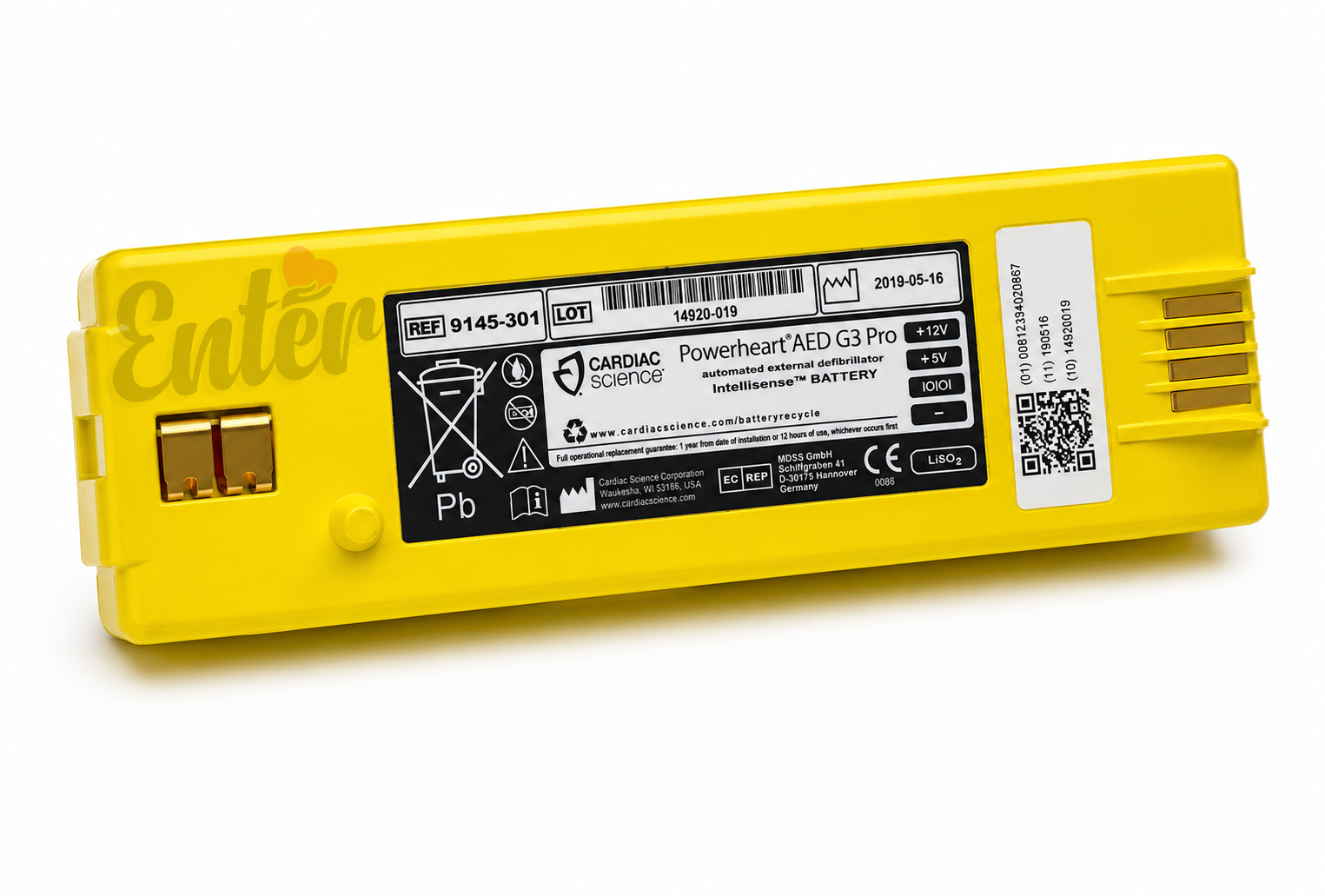 Cardiac Science Powerheart AED G3 Pro Intellisense™ Defibrillator Battery