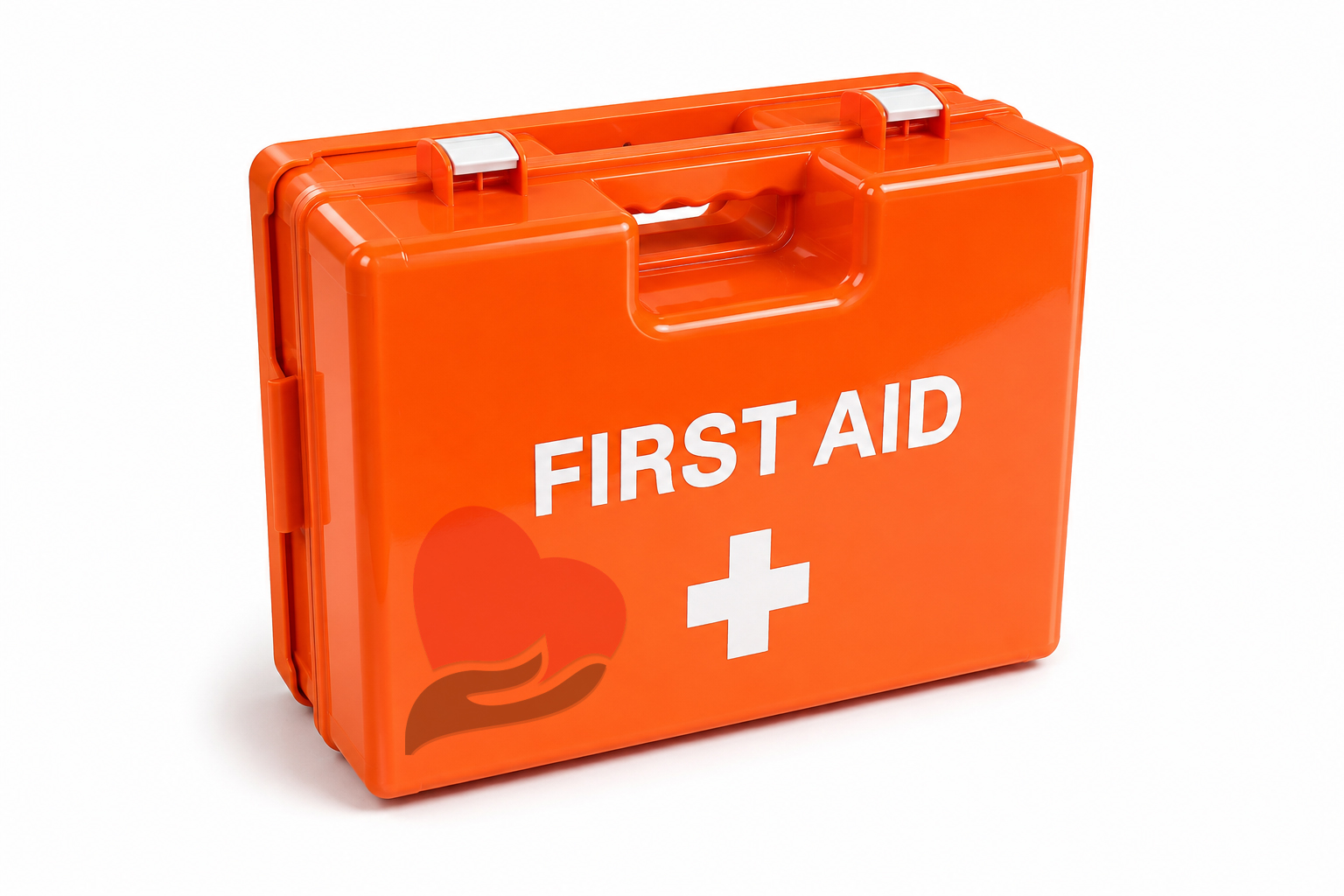 European standard Orange First Aid Box Model NBTB05J (45 x 33 x 15 cm),حاوية صندوق الإسعافات الأولية,شنطة إسعافات أولية برتقالي كبير مع قاعدة تثبيت