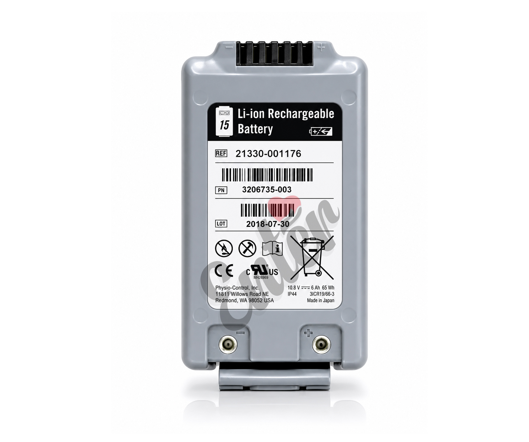Physio-Control LIFEPAK 15 Rechargeable Lithium-Ion Battery,LIFEPAK 15 Battery – Li-Ion,بطارية ليثيوم أيون قابلة لإعادة الشحن,بطارية جهاز مراقبة القلب LIFEPAK 15,بطارية فيزيو كنترول الطبية,بطارية أجهزة المستشفيات