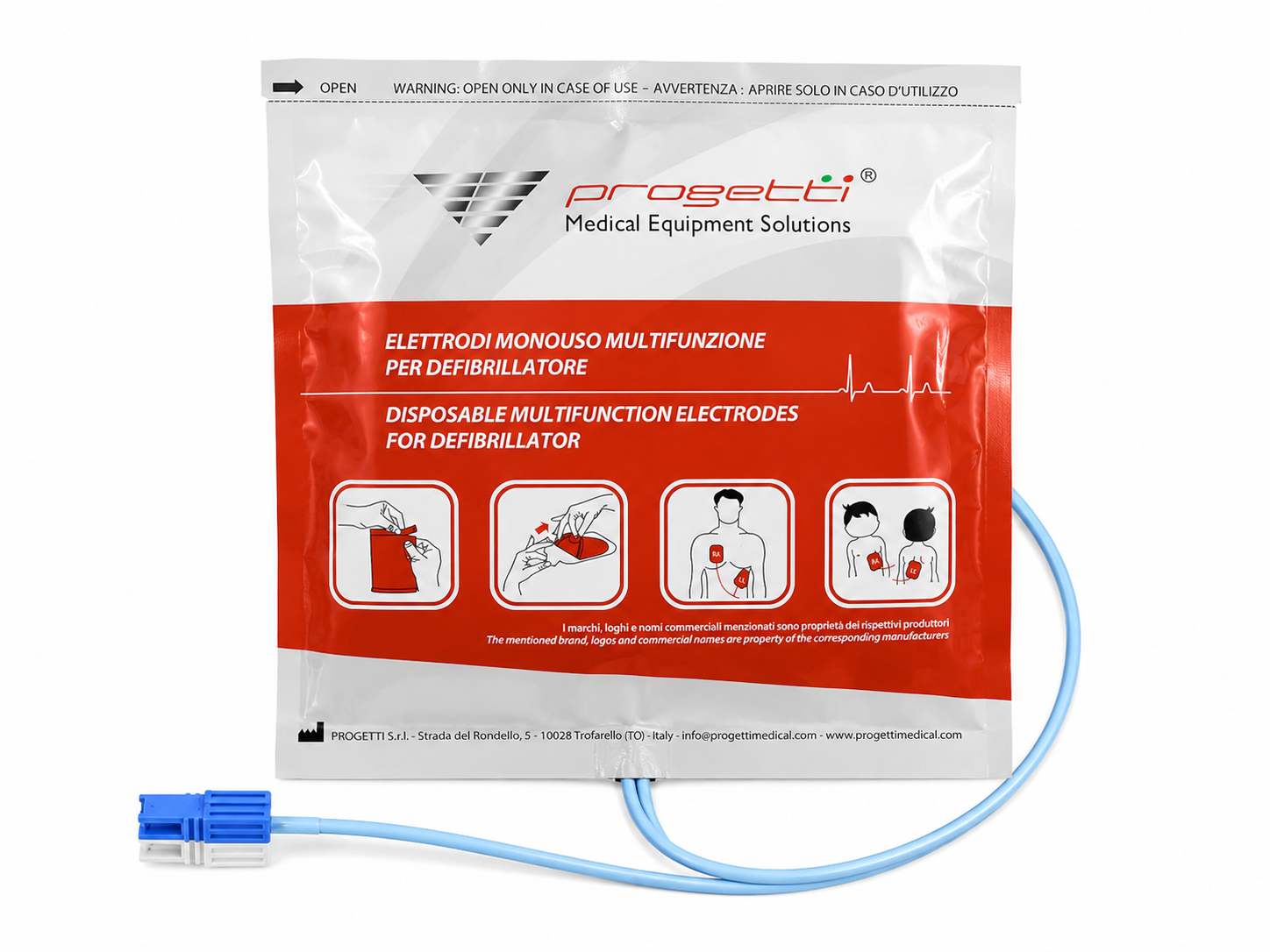 Disposable adult pads for Progetti  Rescue Sam,Progetti Rescue Sam AED Adult Replacement Defibrillation Electrodes
