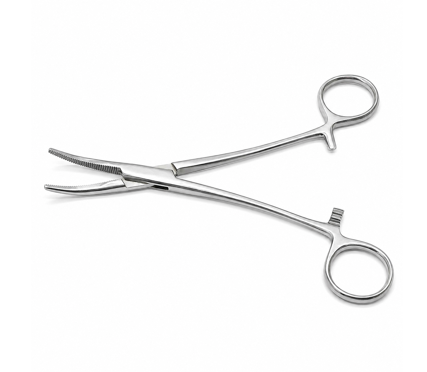 Stainless Steel Hemostat Artery Forceps – Curved Serrated Jaws,ملاقط مرقئ للشرايين من الفولاذ المقاوم للصدأ – فكوك منحنية ومسننة