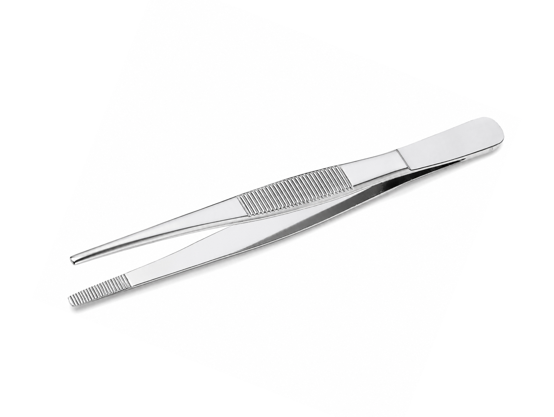 Stainless Steel Ribbed Grip Surgical Dressing Forceps,Precision Ribbed Grip Medical Tweezers,ملقط تضميد جراحي من الفولاذ المقاوم للصدأ – ملقط طبي دقيق بمقبض محزز