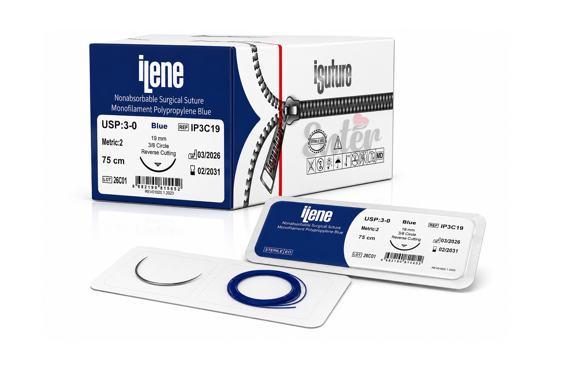 ILENE / iSuture Nonabsorbable Surgical Suture,خيوط جراحية ILENE, خيوط iSuture الجراحية, خيوط جراحية غير,iSuture Monofilament Polypropylene Suture,Prolene Polypropylene Suture