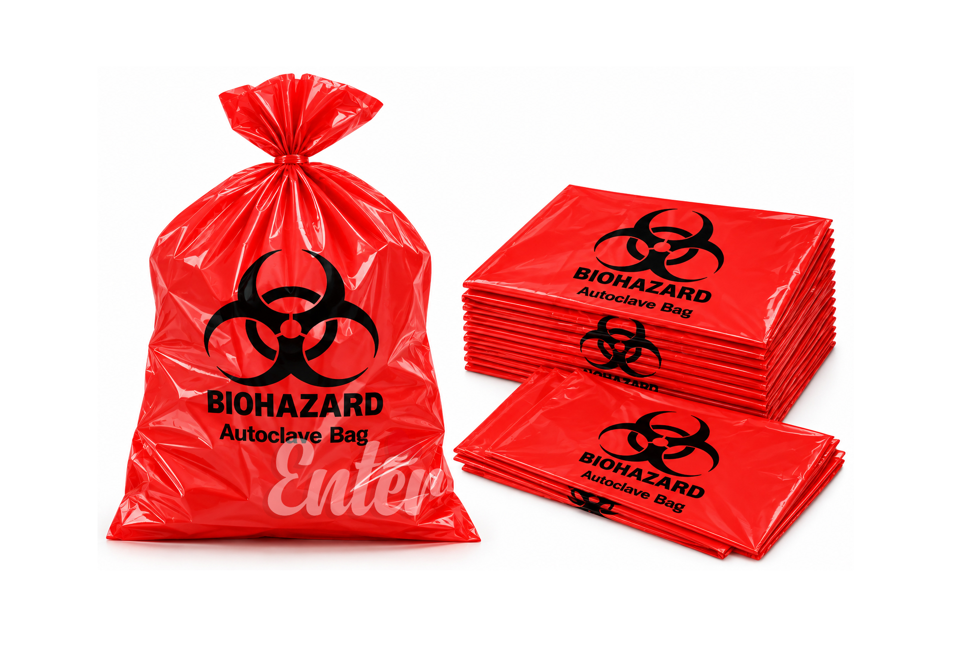 Biohazard Autoclave Medical Waste Red Bag – 30 Gallons, اكياس نفايات طبية حمراء 30 جالون ,أكياس النفايات الطبية السعودية