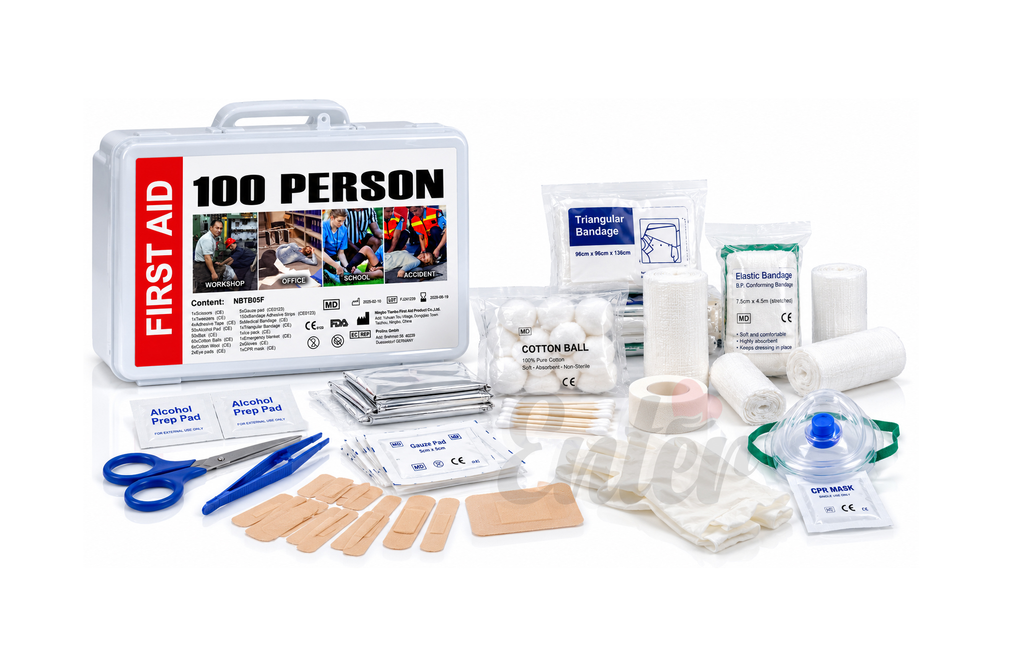 First Aid Kit NBTB05F – 100 Person Capacity,حقيبة إسعافات أولية متكاملة لـ 100 شخص,صندوق إسعافات أولية السعودية