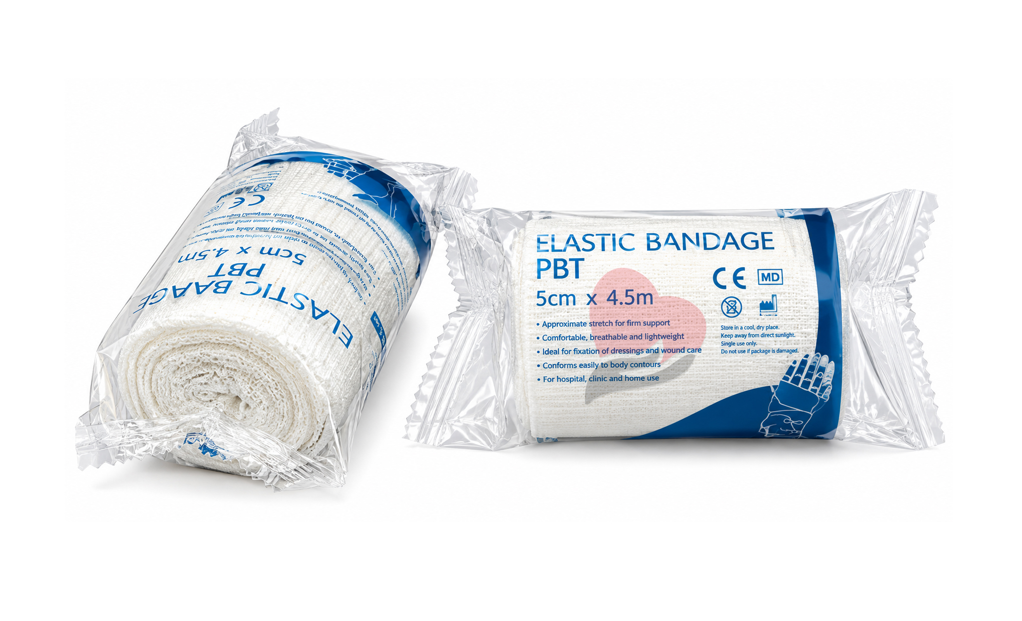 Kinmed Elastic PBT Bandage  – 5 cm x 4.5 m,ضمادة PBT 5 CM كينميد