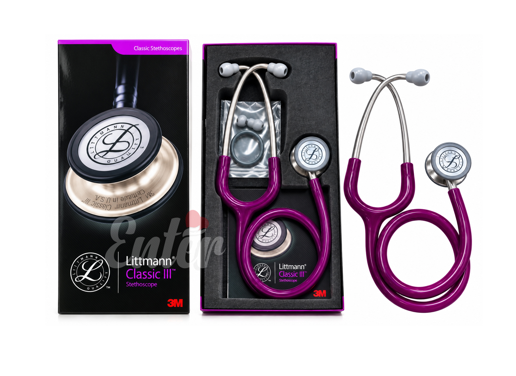 Littmann Classic III Stethoscope – Plum Color,سماعة ليتمان الأصلية كلاسيك برقوقي,سماعة طبيب ليتمان كلاسيك 3