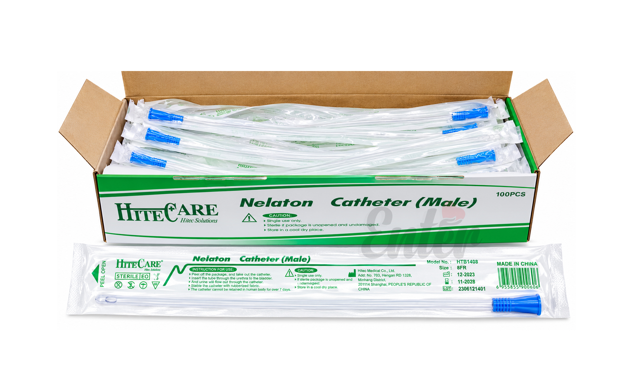 HiteCare Nelaton Catheter (Male) – 8FR,HiteCare Nelaton Catheter (Male) 8FR – Sterile, Single Use, 100 PCS/Box,قسطرة نيلاتون للذكور 8 فرنش – HiteCare,قسطرة نيلاتون للذكور معقمة للاستخدام مرة واحدة,قسطرة نيلاتون للذكور 8FR – معقمة وجاهزة للاستخدام